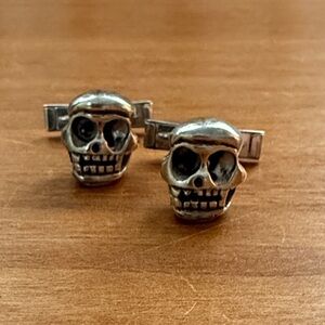 Sterling Silver men’s Novelty Skull Cufflinks